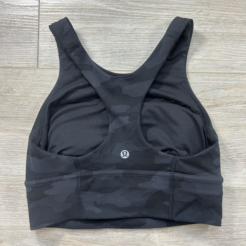 Lululemon Size 4 Wunder Train Longline Bra Heritage 365 Camo Med Support C/D Cup - Picture 2 of 10